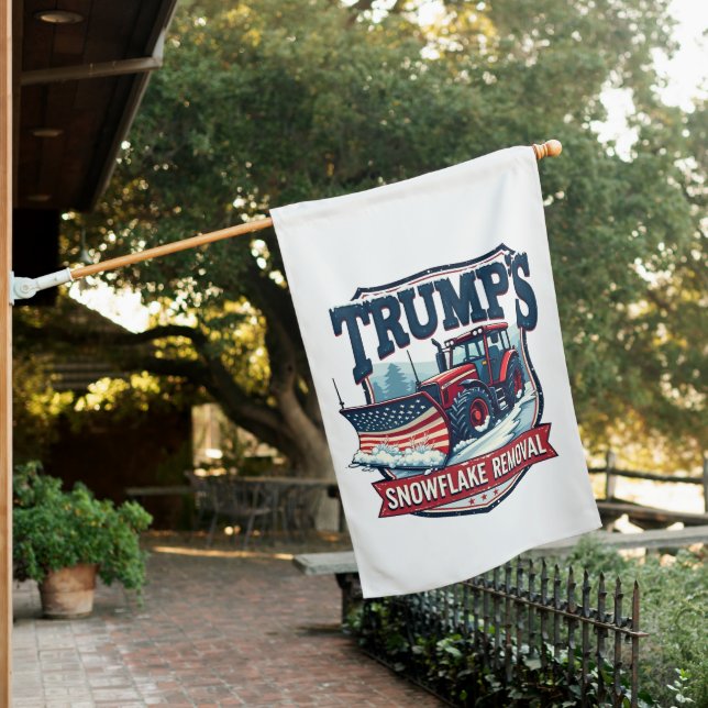 Trump's Snowflake Rmoval Service Inauguration Day  House Flag (In SItu)
