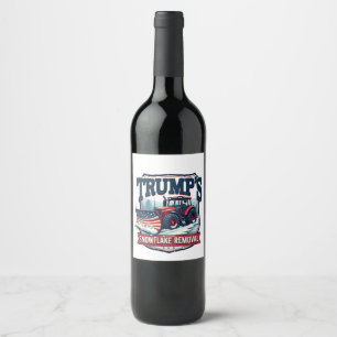 Trump's Snowflake Rmoval Service Inauguration Day  Wine Label