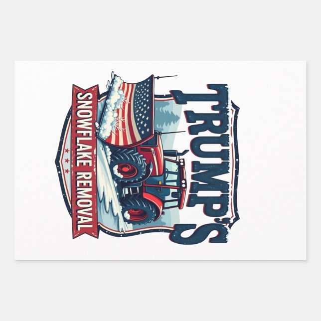 Trump's Snowflake Rmoval Service Inauguration Day  Wrapping Paper Sheets (Front)