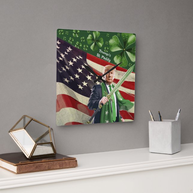 Trump's St. Paddy Square Wall Clock (Office)