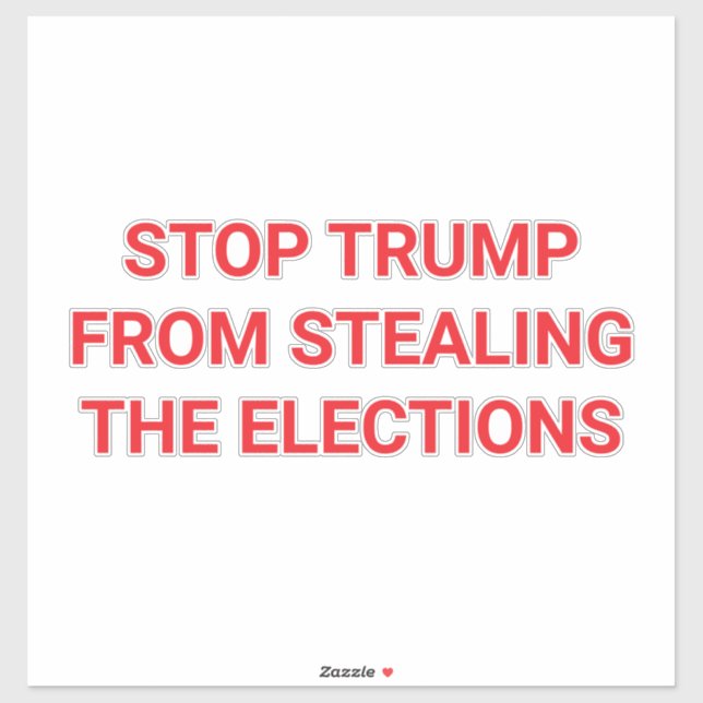 TRUMP'S STEALING ELECTIONS Hankamer Artjunkhaus Sticker (Sheet)