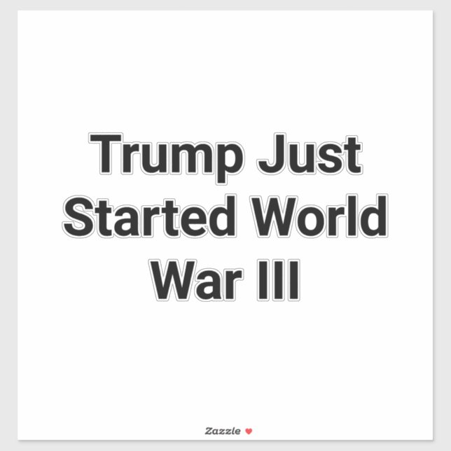 Trump's World War 3 Peace Hankamer Artjunkhaus Art Sticker (Sheet)