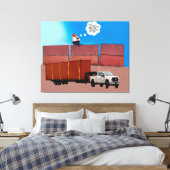 Trumpty Dumpty Stretched Canvas Print (Insitu(Bedroom))