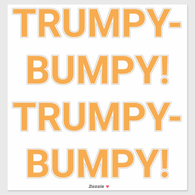 TRUMPY BUMPY Hankamer Artjunkhaus Comic Splash-Art Sticker (Sheet)