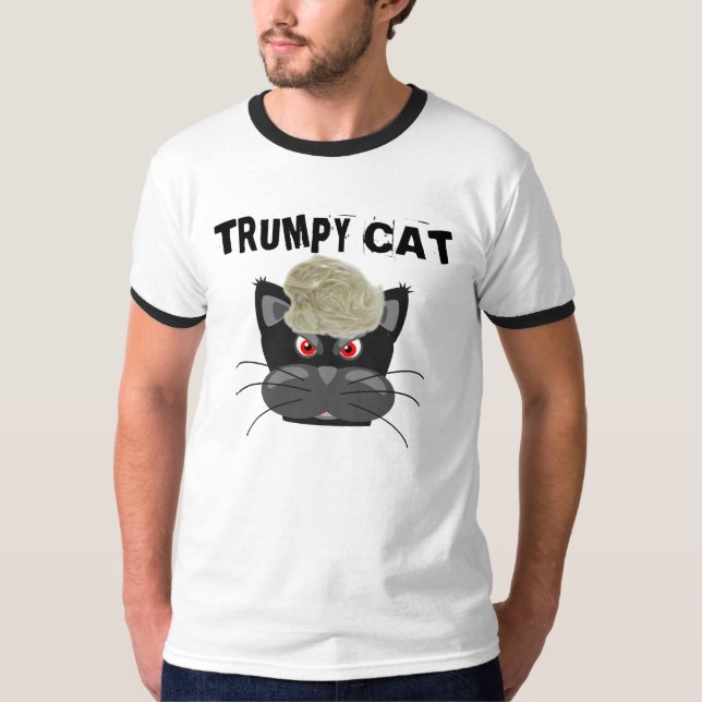 TRUMPY CAT Donald Trump Hair, Funny T-shirts (Front)