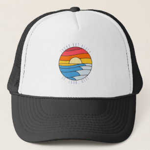 Trunk Bay Beach St. John USVI Vintage Beach Sunset Trucker Hat