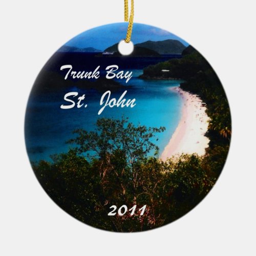 Trunk Bay St John  2011 Ceramic Ornament