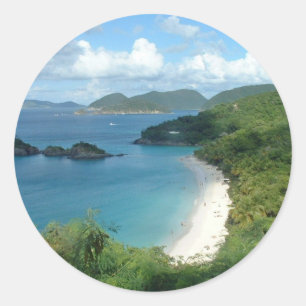 Trunk Bay, St. John, USVI Classic Round Sticker