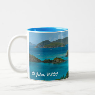 Trunk Bay, St John USVI Two-Tone Coffee Mug