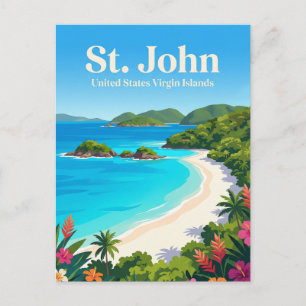 Trunk Bay United States Virgin Islands Postcard