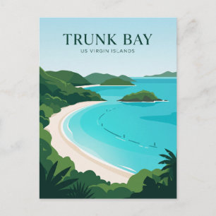 Trunk Bay US Virgin Islands Postcard