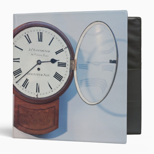 Trunk dial clock, London, 1850 Binder (Front/Inside)