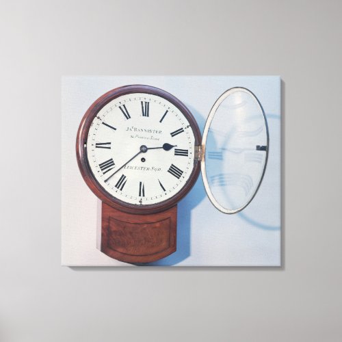 Trunk dial clock London 1850 Canvas Print