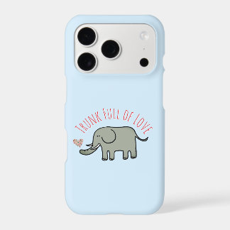 Trunk Full of Love Cute Elephant Doodle iPhone 17 Pro Case