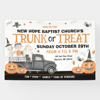 Trunk Or Treat Banner by MakinMemoriesonPaper at Zazzle
