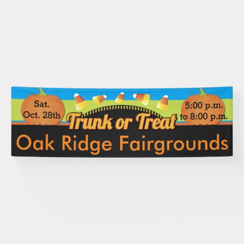 Trunk or Treat Candy Corn Banner