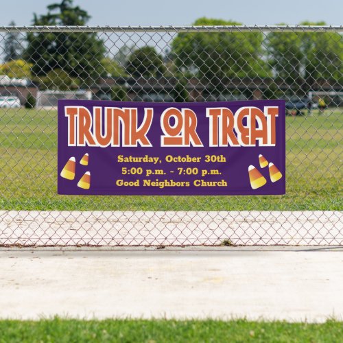 Trunk Or Treat Candy Corn Community Event Banner