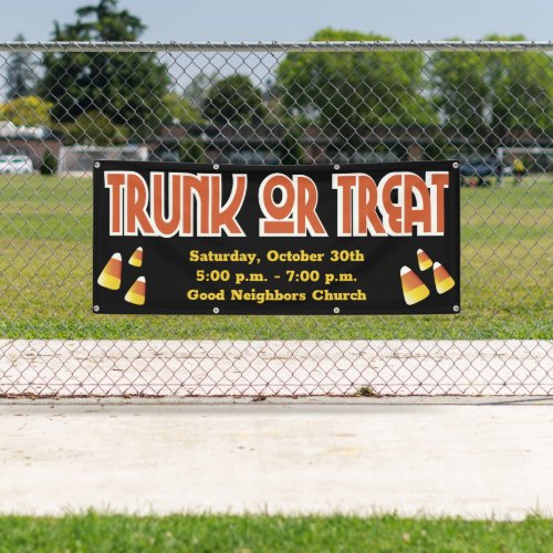 Trunk Or Treat Candy Corn Community Event Banner
