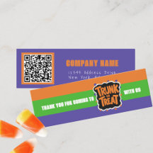 Trunk or Treat Colorful Halloween Thank You