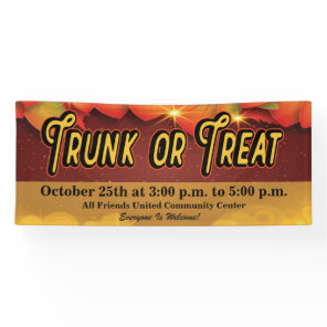Trunk or Treat Community Church Fall Leaves Banner