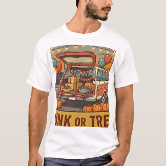 Trunk Or Treat Community Fun Vintage Stamp T-Shirt