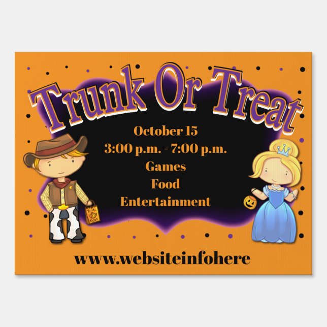 Trunk or Treat Event Sign (Front)