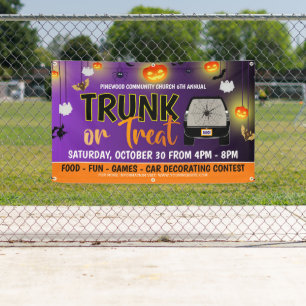 Trunk or Treat Halloween Banner