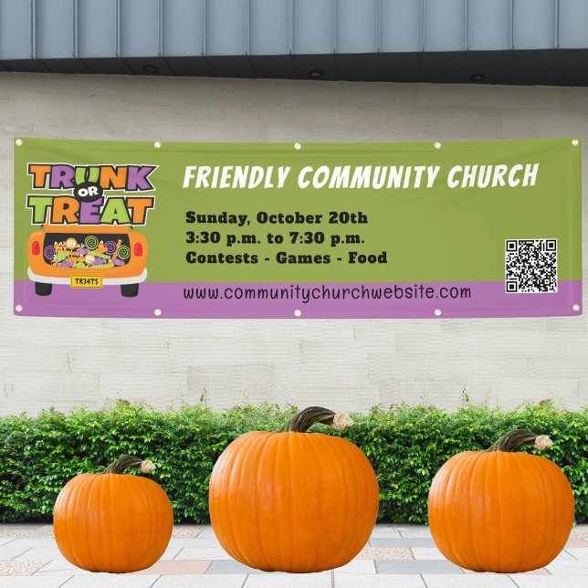 Trunk or Treat Halloween Banner (Trunk or Treat Banner)