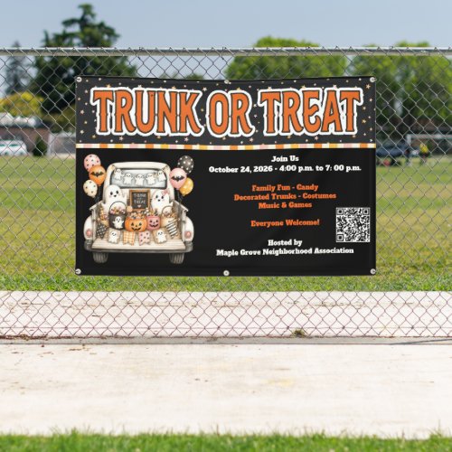 Trunk or Treat Halloween Banner