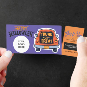 Trunk or Treat Halloween Business Coupon Tickets