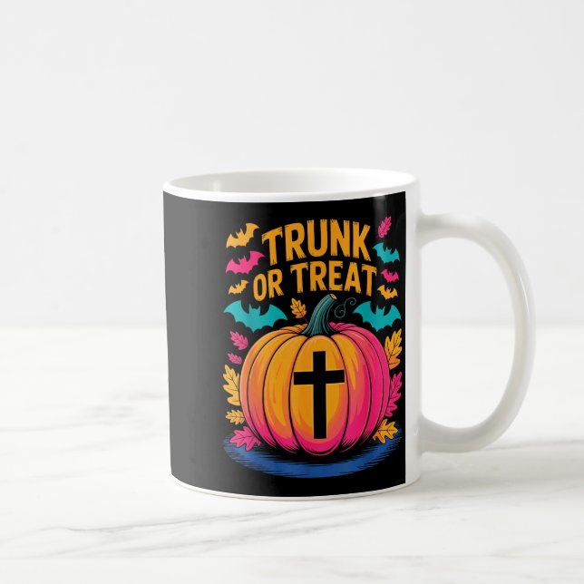 Trunk Or Treat Halloween Costume Christian Pumpkin Coffee Mug (Right)