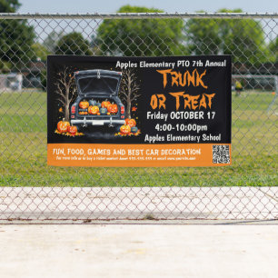 trunk or treat halloween event  Fundraiser Church Banner