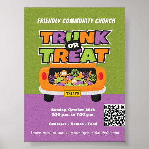 Trunk or Treat Halloween Event Poster