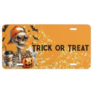 Trunk or Treat Halloween License Plate