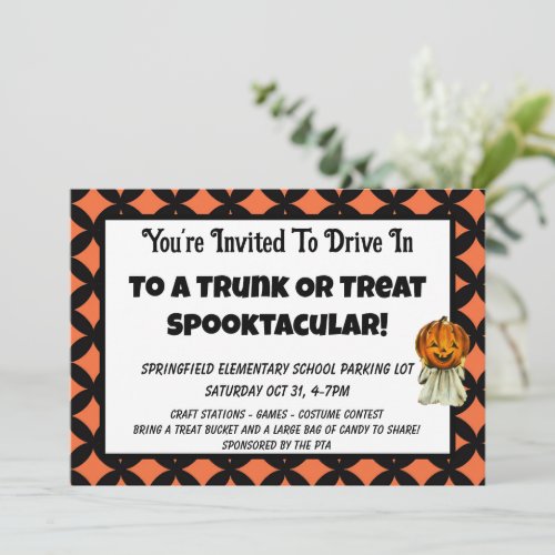 Trunk or Treat Halloween party invitation