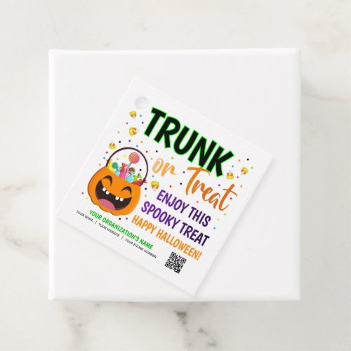 Trunk or Treat Halloween QR Code Treat Favor Tags