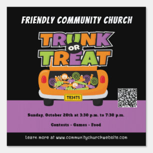 Trunk or Treat Halloween Sign