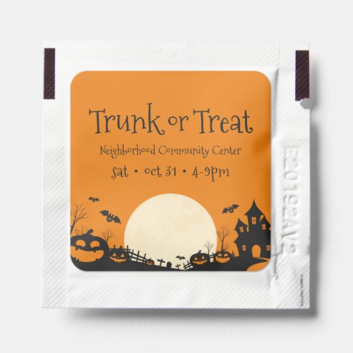 Trunk or Treat Haunted Halloween Party Hand Sanitizer Packet