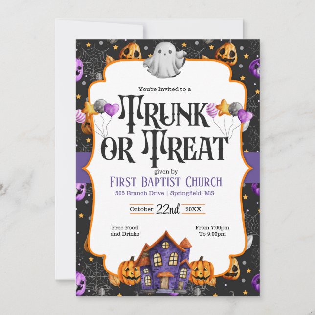 Trunk or Treat Invitation (Front)