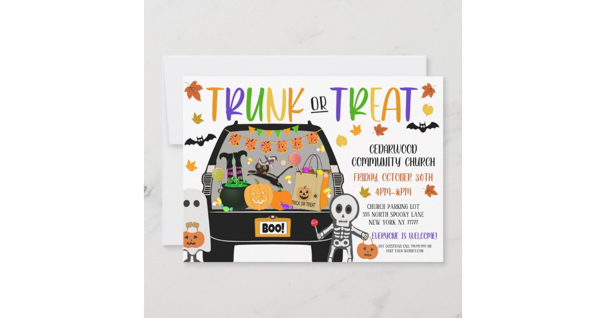Trunk or Treat Invitation Zazzle