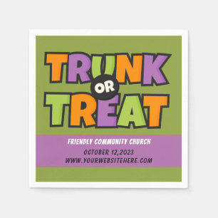 Trunk or Treat Party Church Event Napkins