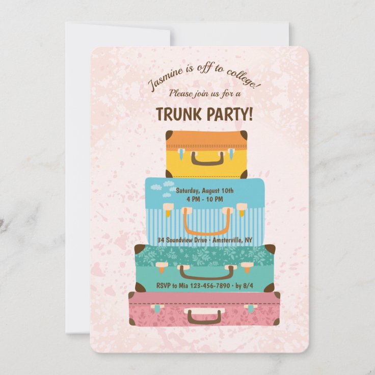 Trunk Party (Female) Invitation Zazzle
