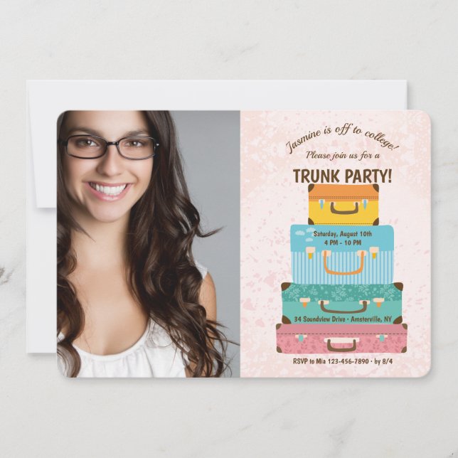 Trunk Party (Female)Photo Invitation (Front)