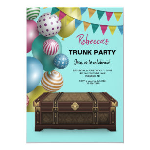 Trunk Party Invitations Zazzle Trunk Party Invitations