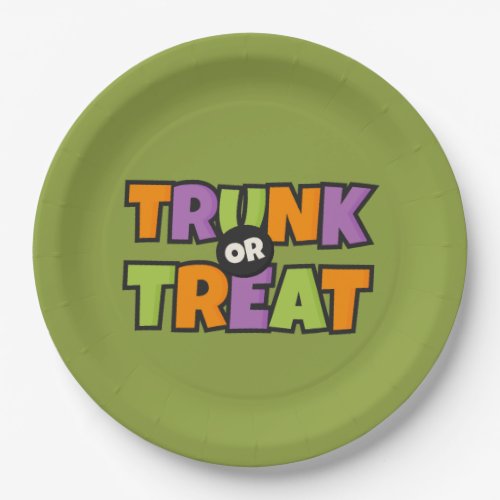 Trunk Treat QR Code Business Corporate Party Event Paper Plates