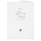 Trunk up elephant happy lucky cute simple art (Back)