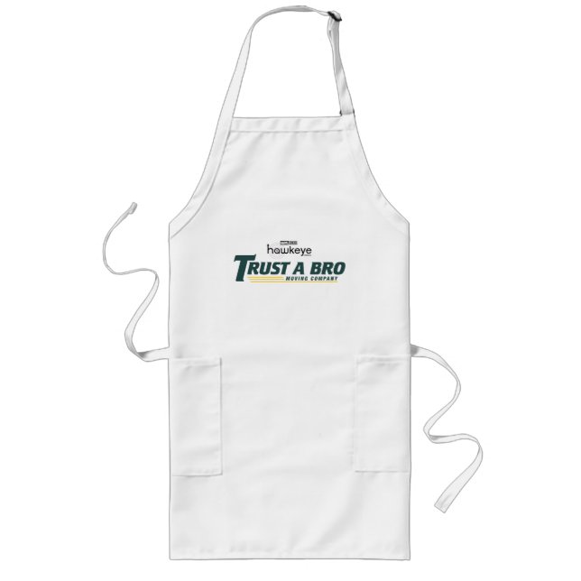 Trust A Bro Moving Company Long Apron (Front)
