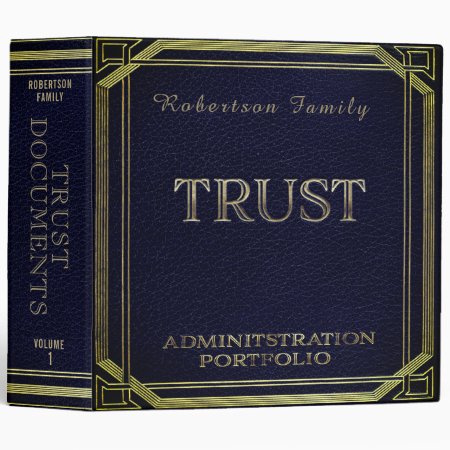 Trust Administration Portfolio 3 Ring Binder