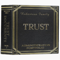 Trust Administration Portfolio 3 Ring Binder