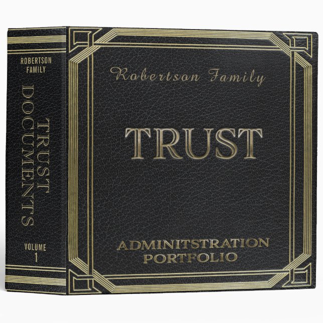 Trust Administration Portfolio 3 Ring Binder (Front/Spine)